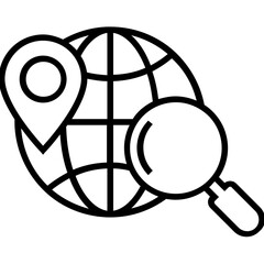 Local SEO Line Vector Icon
