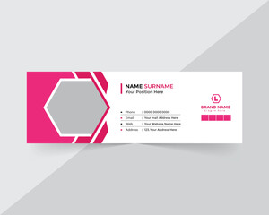 Personal business email signature template design