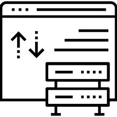 Web Hosting Line Vector Icon