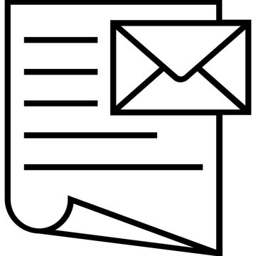 Email List Line Vector Icon