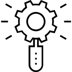 Search Optimization Line Vector Icon