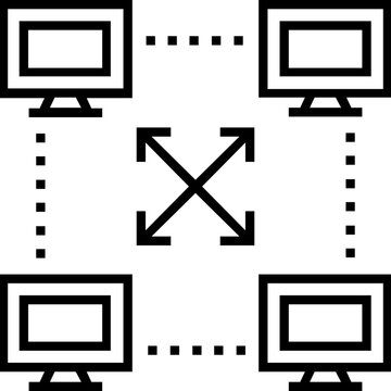 Hypermedia Line Vector Icon