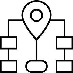 Sitemap Navigation Line Vector Icon