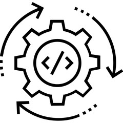 Code Optimization Line Vector Icon