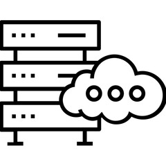 Web Hosting Line Vector Icon