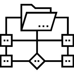 Data Management Line Vector Icon