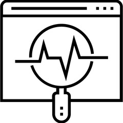 System Monitoring Line Vector Icon