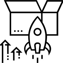 Project Startup Line Vector Icon