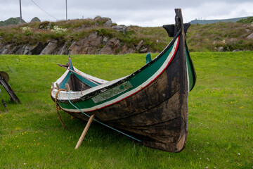 Traditional wooden norwegian boat