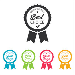 Premium quality black badges flat design retro design vector illustration 