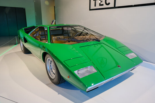 Modena, Italy - July 9, 2022: Vehicles And Exhibits At The Lamborghini Museum In Italy
