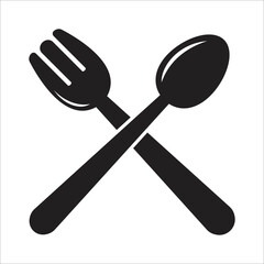 fork and spoon icon vector design template