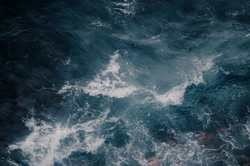 Fototapeta na wymiar Aesthetic ocean waves background