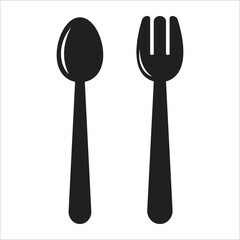 fork and spoon icon vector design template