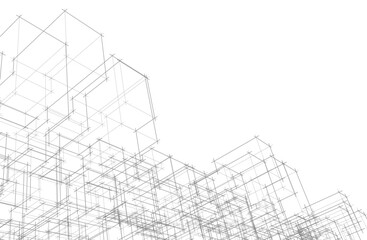 Architectural drawing vector illustration