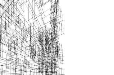 Architectural drawing vector illustration