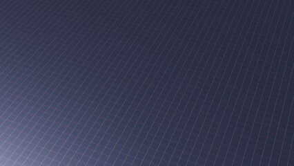 Glossy plane covered with colored cage pattern - perpendicular straight lines, in perspective, top view, 3D rendering