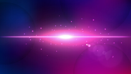 Obraz premium Violet Light Flare Background, Elegant Illuminated Light. Widescreen Vector Illustration