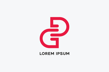 GG letter brand illsutration, GG lettermark, Monogram Design