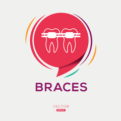 Creative (Braces) Icon, Vector sign.