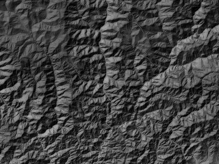 Monggar, Bhutan. Grayscale. No legend