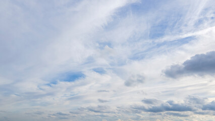 Blue sky and clouds at sunset. Background sky. Nature