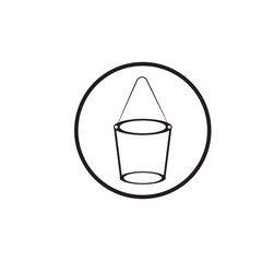 bucket icon illustration logo