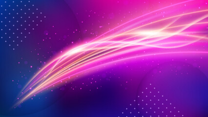 Obraz premium Light Trail Background, Elegant Line Crossing. Widescreen Vector Illustration
