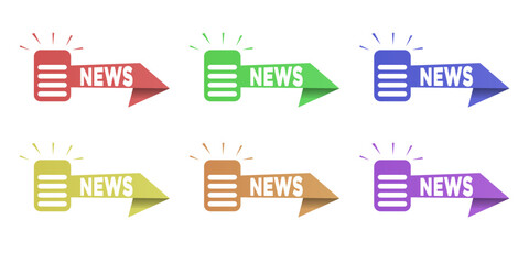 Smm sticker. News. Marketing stickers. Vector