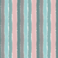 seamless striped pattern trending colors, pink, gray and turquoise , pattern painted with watercolor paints, hand-drawn illustration