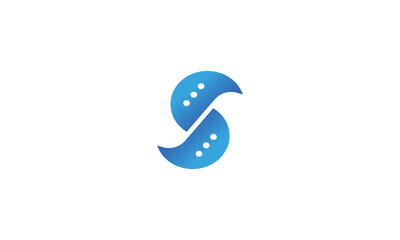 Letter S and Message Icon Logo