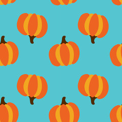 Seamless pumpkin pattern tile cartoon