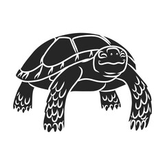 Fototapeta premium Turtle vector icon.Black vector icon isolated on white background turtle.