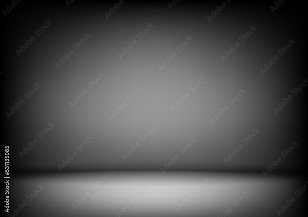 Poster gray and black gradient studio rooms are used for the background and display of your products.