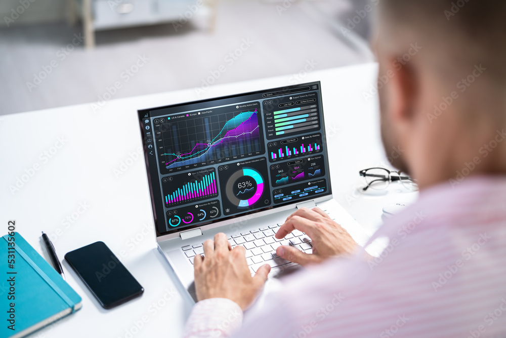 Poster kpi business analytics data dashboard