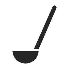 Ladle, vector outline icon. Vector illustration kitchenware on white background. Isolated outline illustration icon of ladle .