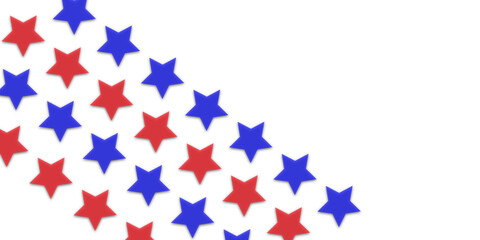 linee di stelle rosse e blu disposte obliquamente su sfondo trasparente