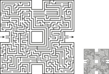 Maze game for kids and adults. Solution is included.