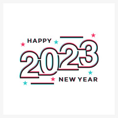 Creative design logo of 2023 new year