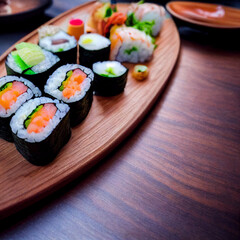 sushi on a plate