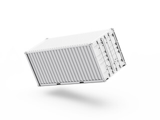3D illustration. Cargo container isolated on white background