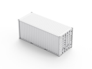3D illustration. Cargo container isolated on white background