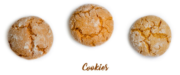 Tasty cookies isolated on white background