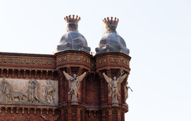 Fototapeta na wymiar detail of the facade of a building in Barcelona