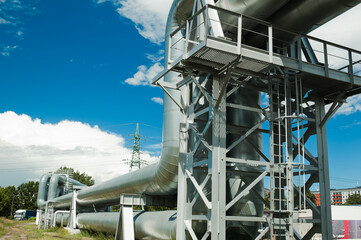 pipeline, pictured pipeline against the blue sky