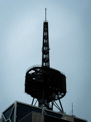 oil tower in the morning