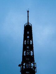 telecommunication tower on sky