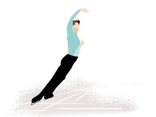 フィギュアスケート　男子アイスブルー　主線なし