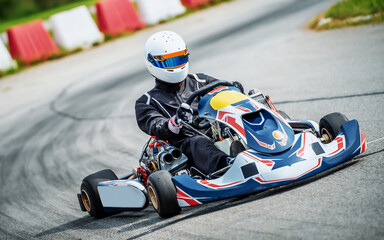 Go kart racing and motorsport - obrazy, fototapety, plakaty