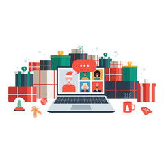 online christmas greeting concept